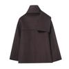 Women's Fashion Casual Wool Blend Scarf Short Coat
