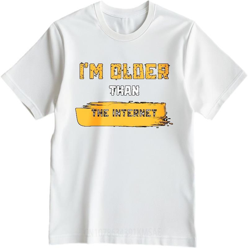 Retro Boys Summer Tshirt Im Older Than The Internet Short Sleeve Printed Crew Neck Unisex Tees Hiphop Cheap Tshirt