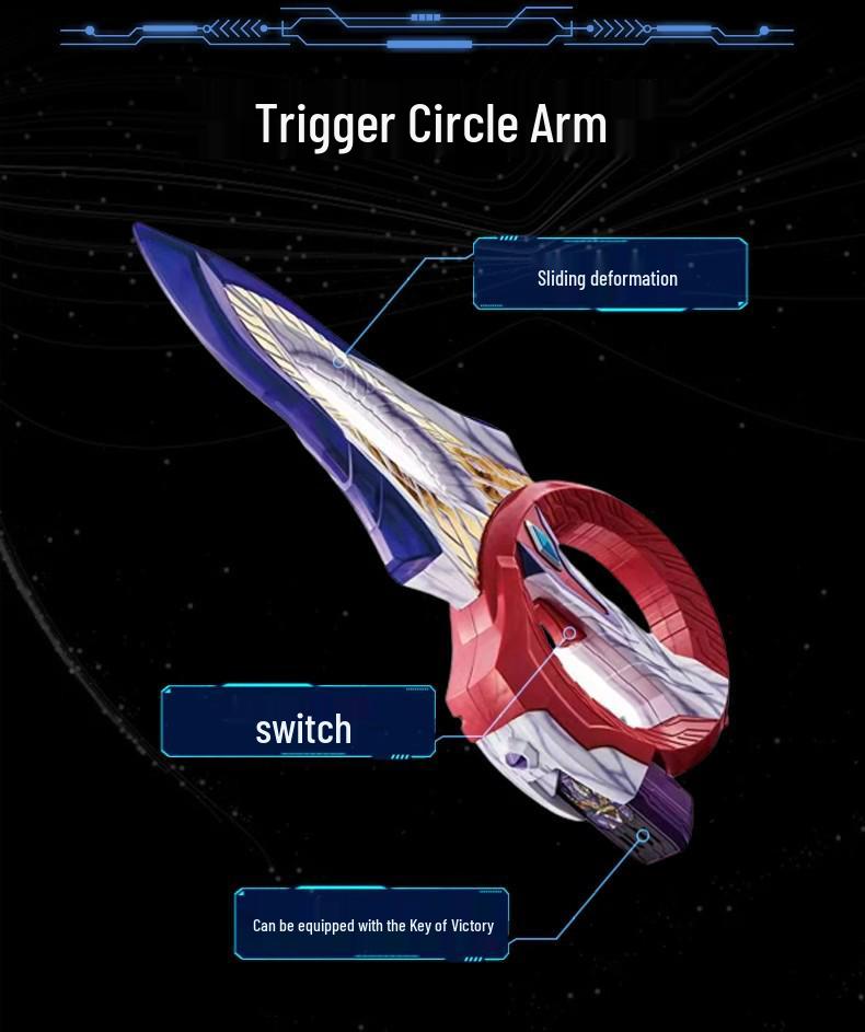 Ultraman Dark Trigger Shining Blade Henshin Ring with Victory Light Stick