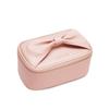 Rownyeon Makeup Large Vanity Ribbon Small Item Business Gift Pouch, Cute, Capacity, Compact, Pouch, Functional, Storage, Portable, Handle,