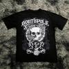 Classic Y2K Gothic Style T-shirt Print Oversized T Shirt High Street Shirts Gothic Round Neck Cotton Tops New Men Women T Shirt