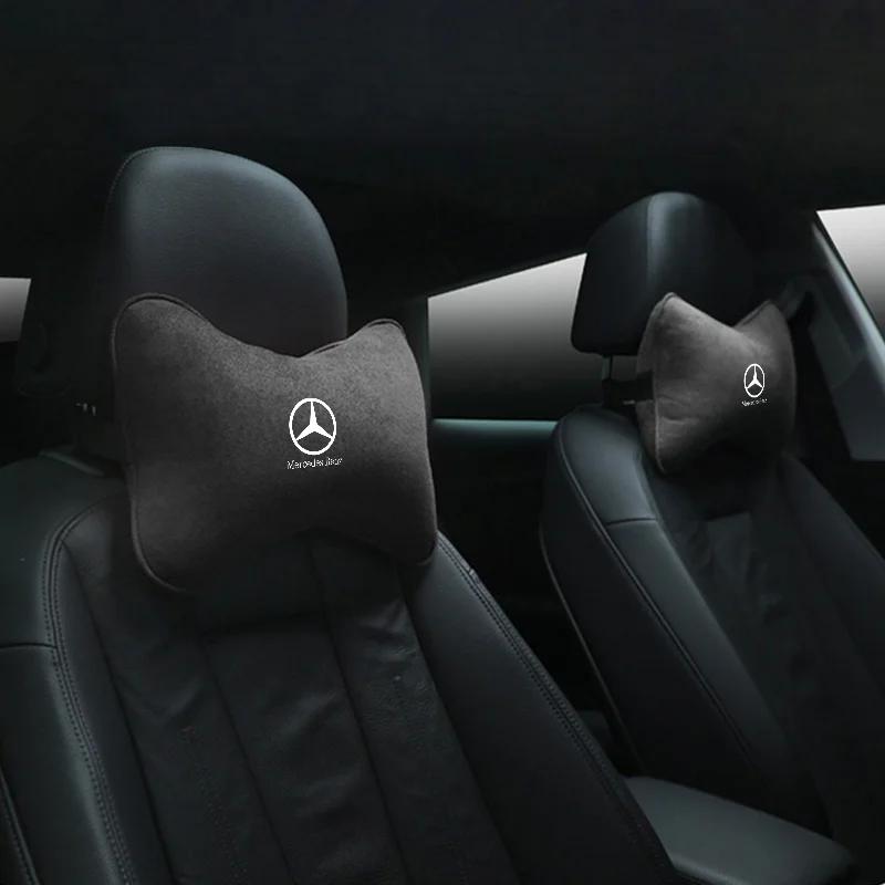CSQ5 Car Safety Headrest Neck Pillow Accessories For Mercedes Benz W205 W204 W203 W212 GLC CLA GLA AMG C180 C200 C300 C63 Coupe C43