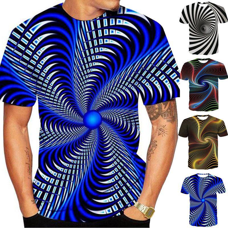 Vivid Funny Hypnosis 3d T-shirt With Psychedelic Colorful Print For Men And Women