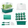 Yousheng Seeds Starter Tray Box 12 ячеек, горшок для рассады, многоразовый горшок с регулируемой вентиляцией и влажностью, посадочный горшок для прорастания рассады