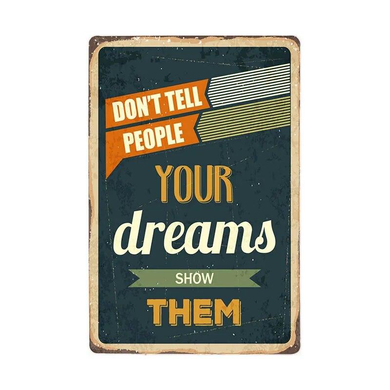 Proverb About Life Retro Metal Sign Bar Wall Decor Family Vintage Plaques Art Poster 20x30 Cm