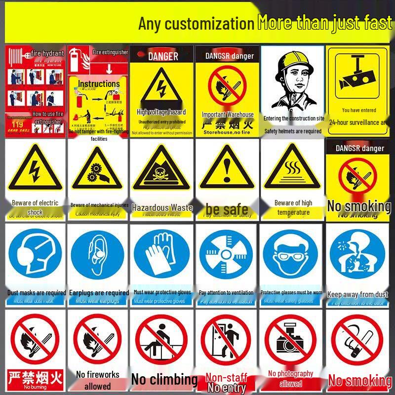 PVC Safety Sign: Beware of Electric Shock