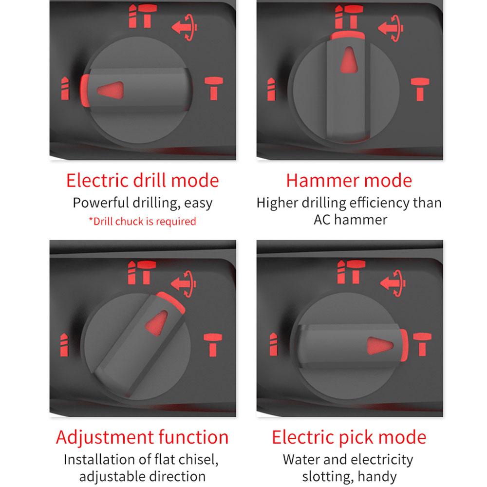 NAWIN 300N/M Аккумуляторный перфоратор Бесщеточный медный двигатель Перезаряжаемый ручной электрический инструмент Перфоратор Ударная дрель
