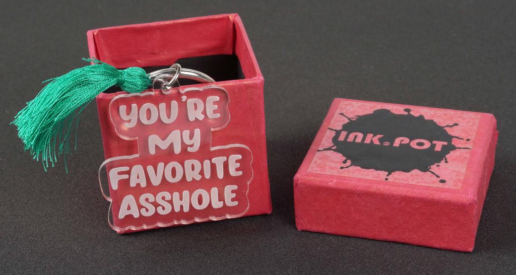 Inkdotpot Смешной брелок Ты мой любимый Акриловый брелок с гравировкой Смешной Взрослый Смешной Новинка