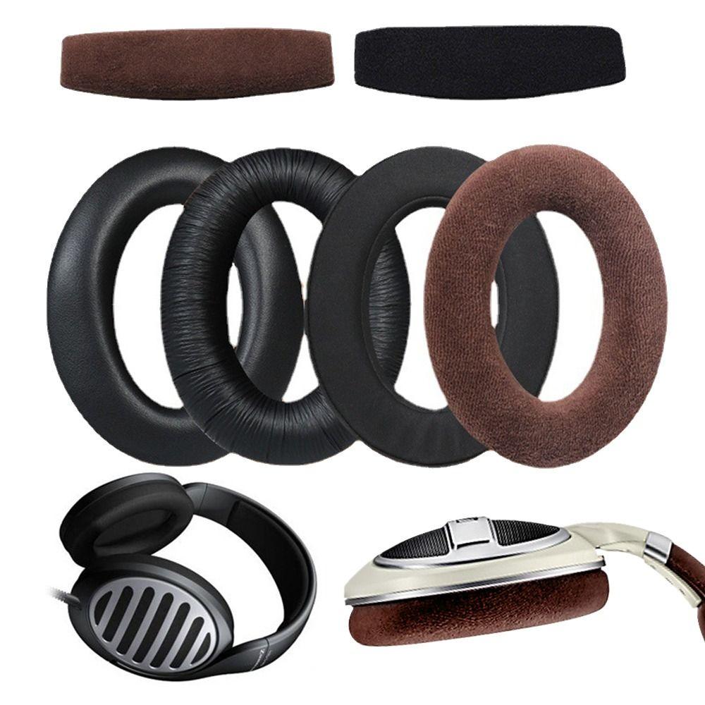 Earpads Earphone Earmuff Ear Pads For Sennheiser HD418 Leather Earphone Case Replacement Earpads