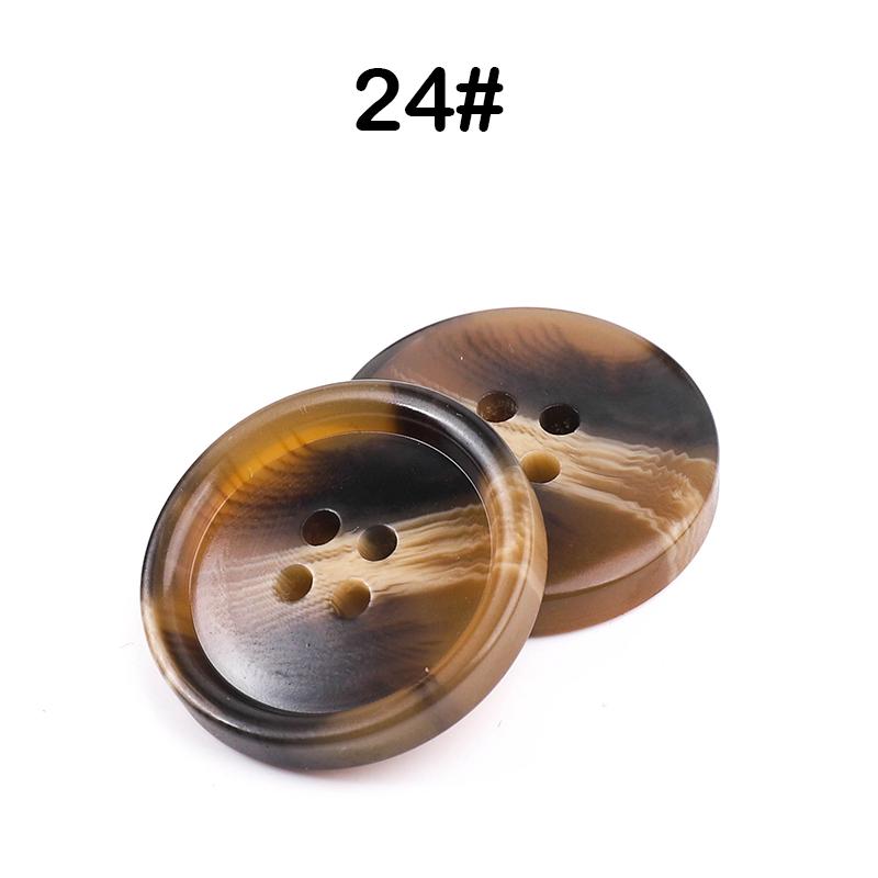 New 10Pcs Resin 4 Holes Buttons Sewing Accessories Size Complete For Clothing Decorative Plastic Buttons Handmade Diy
