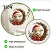 Christmas Theme Bathroom Decor Sheep Toilet Stickers, Self-Adhesive Lamb Lid Decals, Waterproof Garland Stickers Xmas for Tank Tile Home Holiday