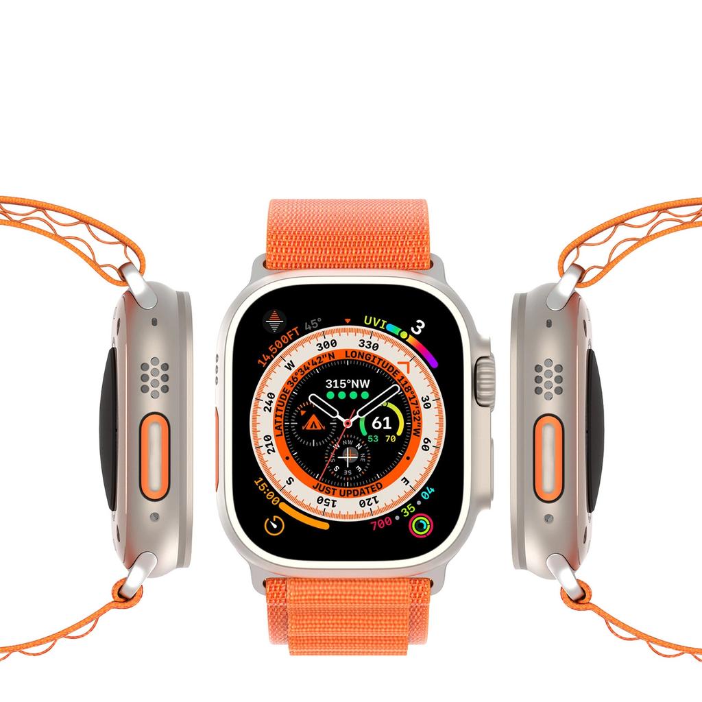Sport Strap With Buckle For Apple Watch 8/7/6/Se/5/4/3/2/1 (41, 40, 38mm) Dux Ducis Strap Gs Version - Orange