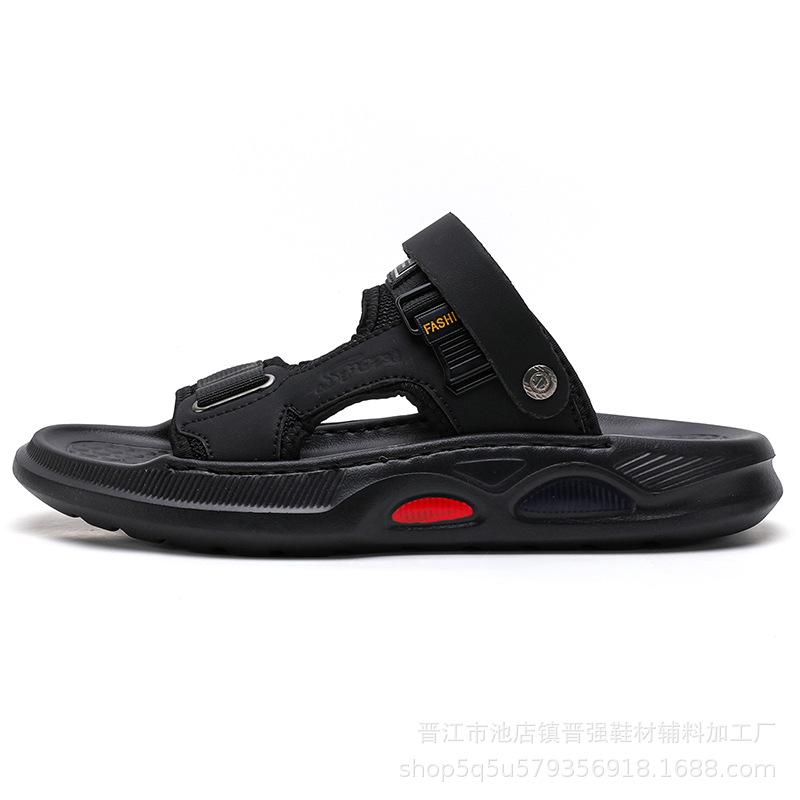 Сандалии мужские повседневные пляжные туфли мужские шлепанцы одна обувь два способа носки лето новые дышащие сандалии обувь на плоской подошве