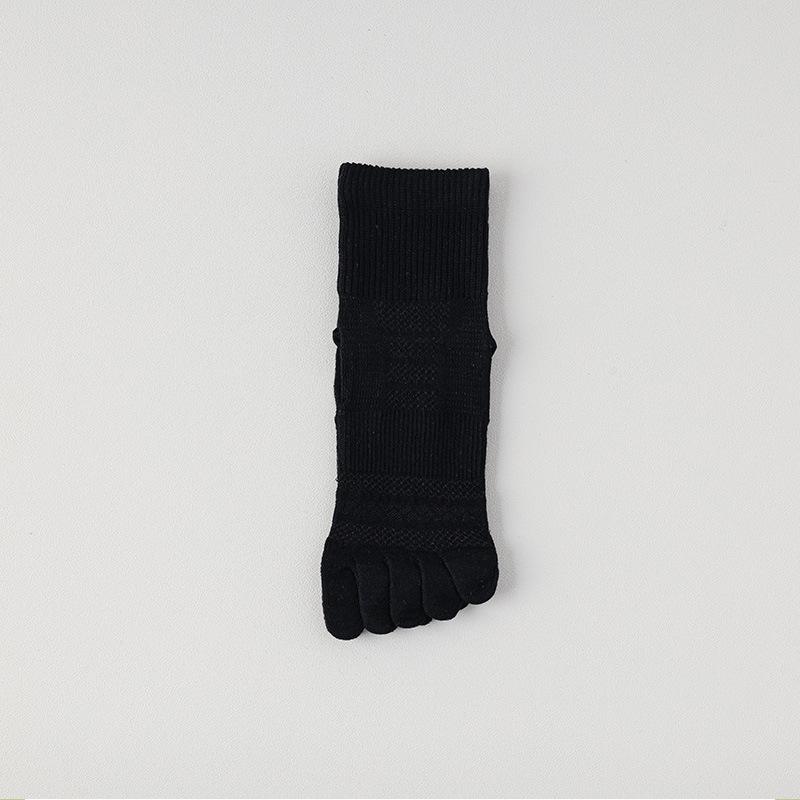 Женские летние тонкие сетчатые дышащие однотонные влагоотводящие бесшовные короткие носки с пятью пальцами