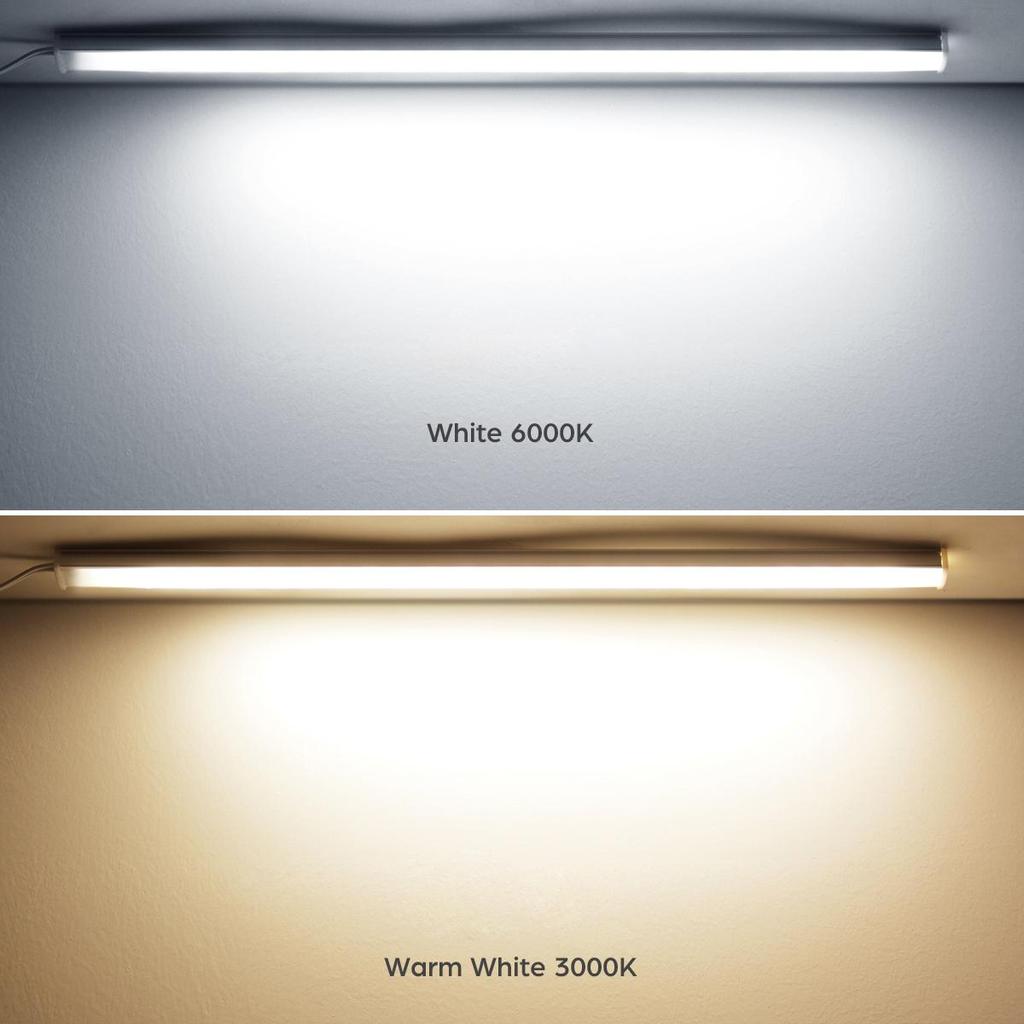 30/40/50 см USB 5 В светодиодный светильник для шкафа, проницаемый деревянный ручной датчик касания, регулируемый алюминиевый ночник для кухни, спальни