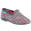Lunar Womens/Ladies Jolly Hearts Slippers