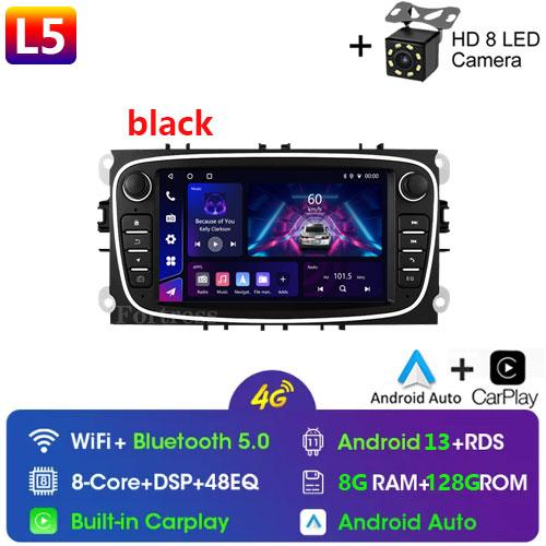 Android 14 для Ford Focus mk2 S-Max Mondeo Galaxy C-Max автомобильное радио Carplay GPS мультимедийный видеоплеер DSP AHD DVR 2din стерео