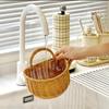 Boho Chic Wall Hanging Basket Handcrafted for Kitchen Storage and Ginger Holder