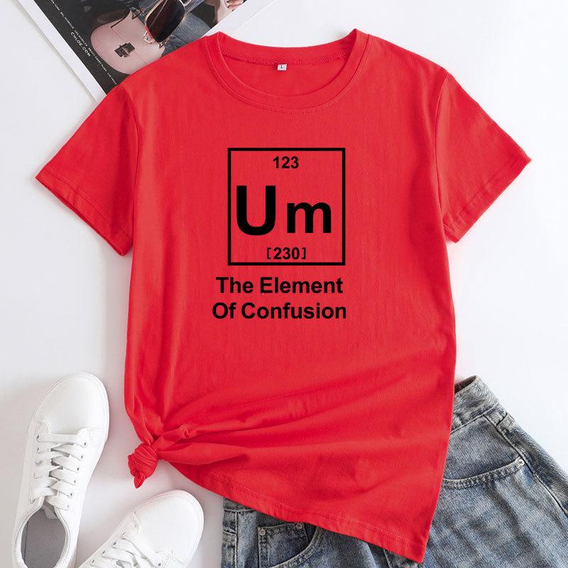 Summer Street Trendsetters Letter Tops Round Neck Pure Cotton Printed Short Sleeved T-Shirts Women’s Tees