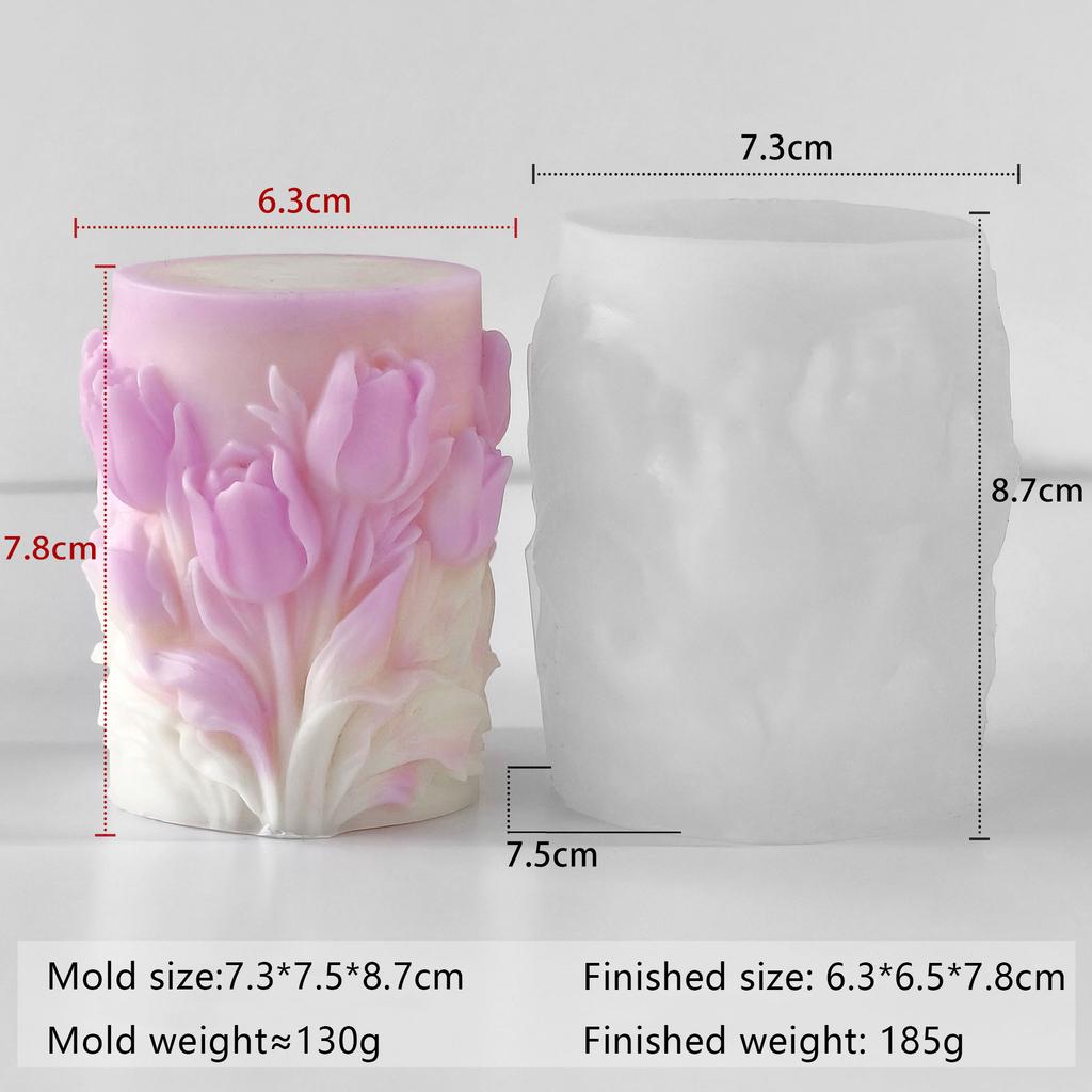 Форма для свечи-шара из тюльпанов, Цветочная сфера, Силиконовая форма, DIY, Ароматерапия, Воск, Гипс, Диффузор, Камень, Домашний декор