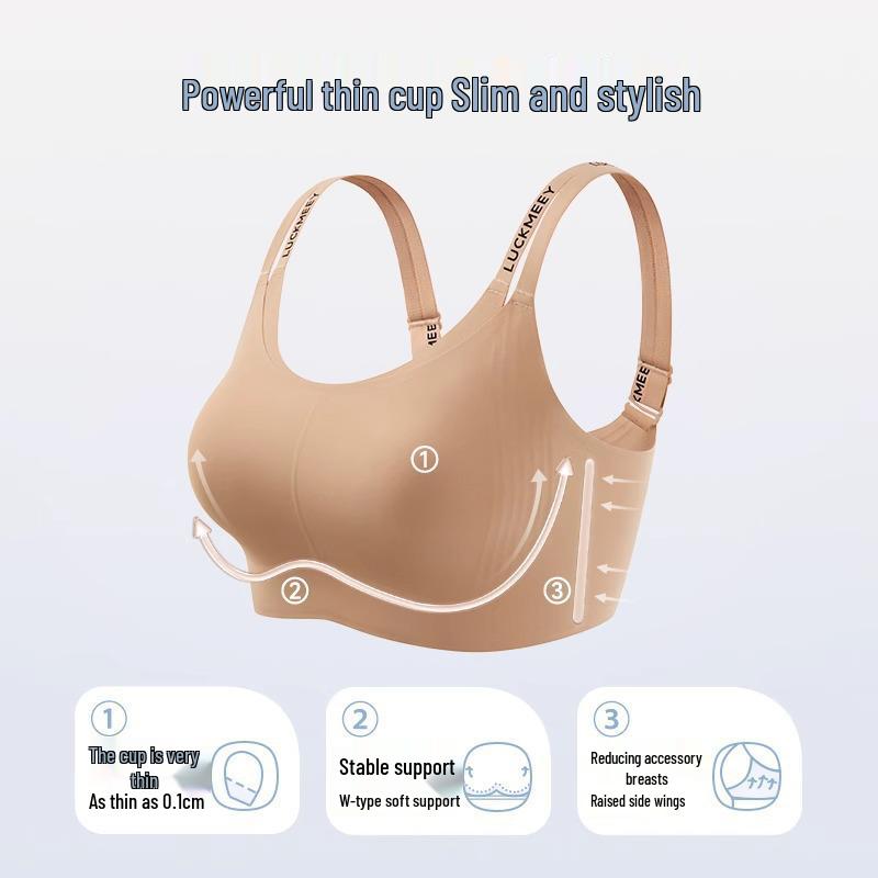 Бесшовный бюстгальтер Lucky Style Jelly Strip с ушками кролика: Улучшает грудь, собирает боковой жир, предотвращает провисание, приподнимает и формирует без подкладки