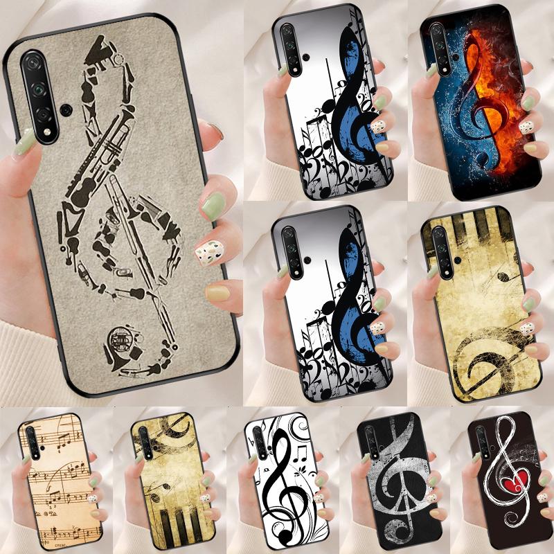 Music Note For Huawei Nova Y90 Y70 Y60 Y61 Y91 Y72 9 10 SE 12i 12s 11i 5T P60 Pro P20 P30 P40 Lite Case