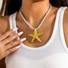 Starfish & Seashell Beach Jewelry Set: Earrings & Necklace for Summer Vacation