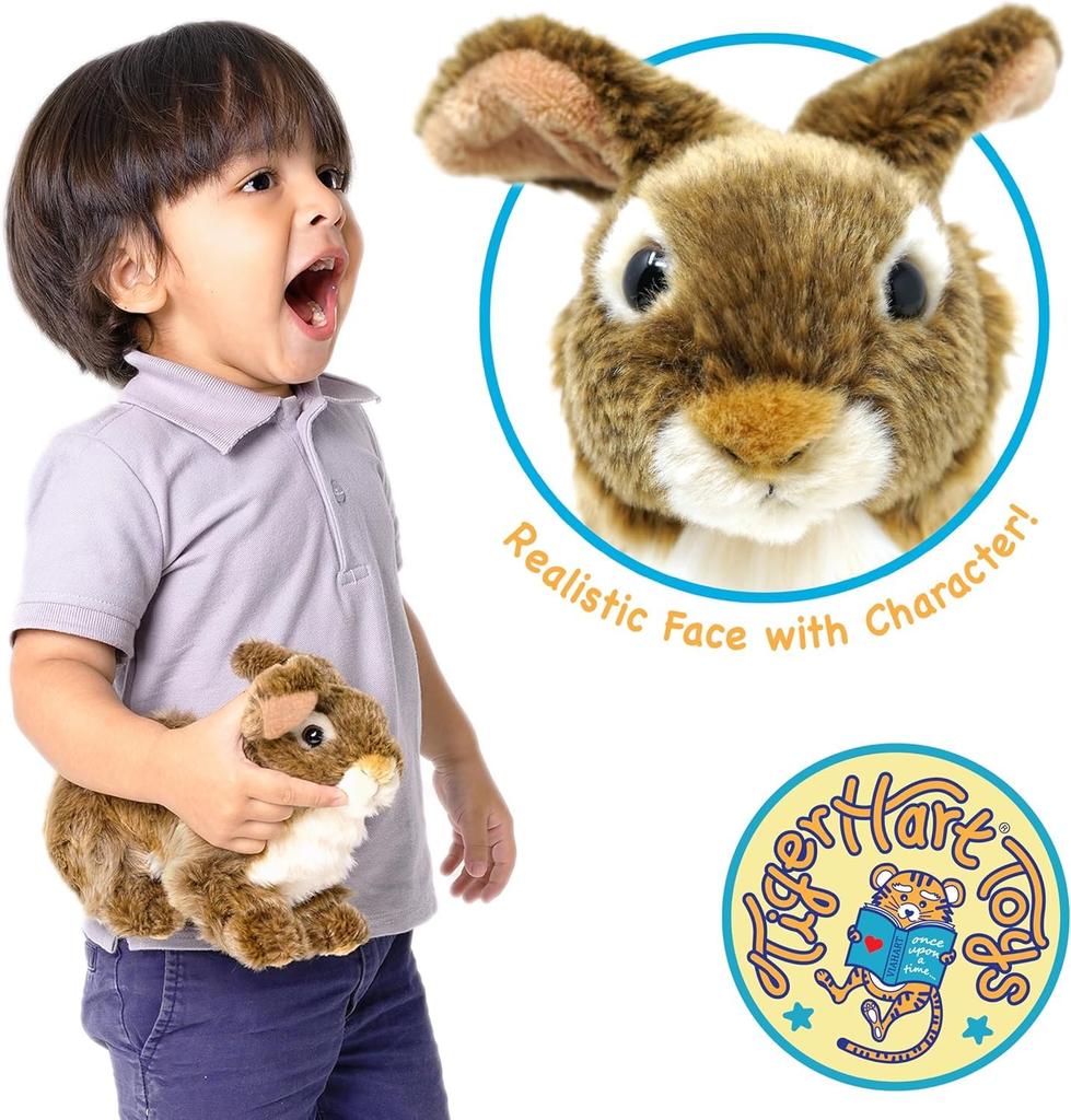 VIAHART Brown Rabbit Bridget Plush Toy Brown M Size (approx. 25cm) Fluffy and Soothing Rabbit Toy Washable Plush Toy