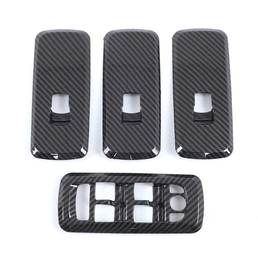 ABS Carbon Car Window Lift Switch Button Panel Cover Trim For Land Rover Discovery 4 2010-2016 For Range Rover Sport 2010-2013