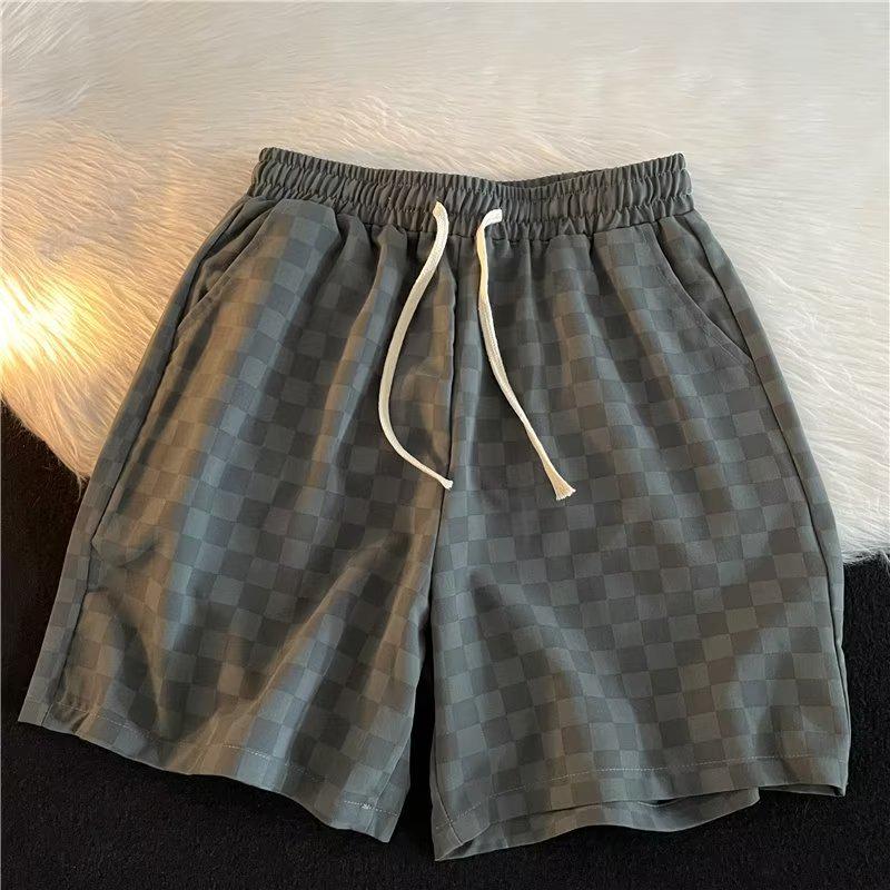 Унисекс ретро клетчатые хип-хоп High Street повседневные шорты
