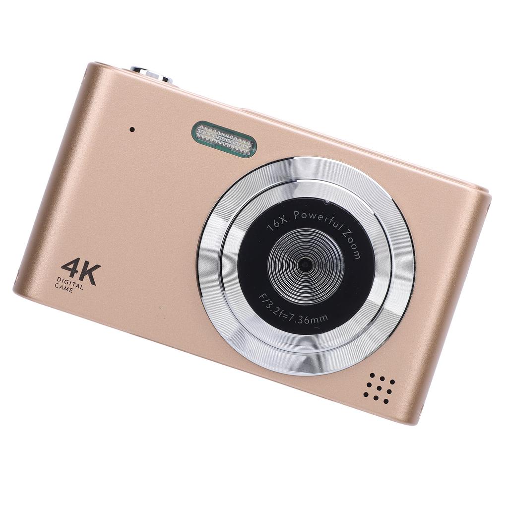 Digital Camera 16x Zoom 4K 48MP 2.4 Inch Screen Anti Shake Video Recording Compact Digital Camera for Travel with Flash
