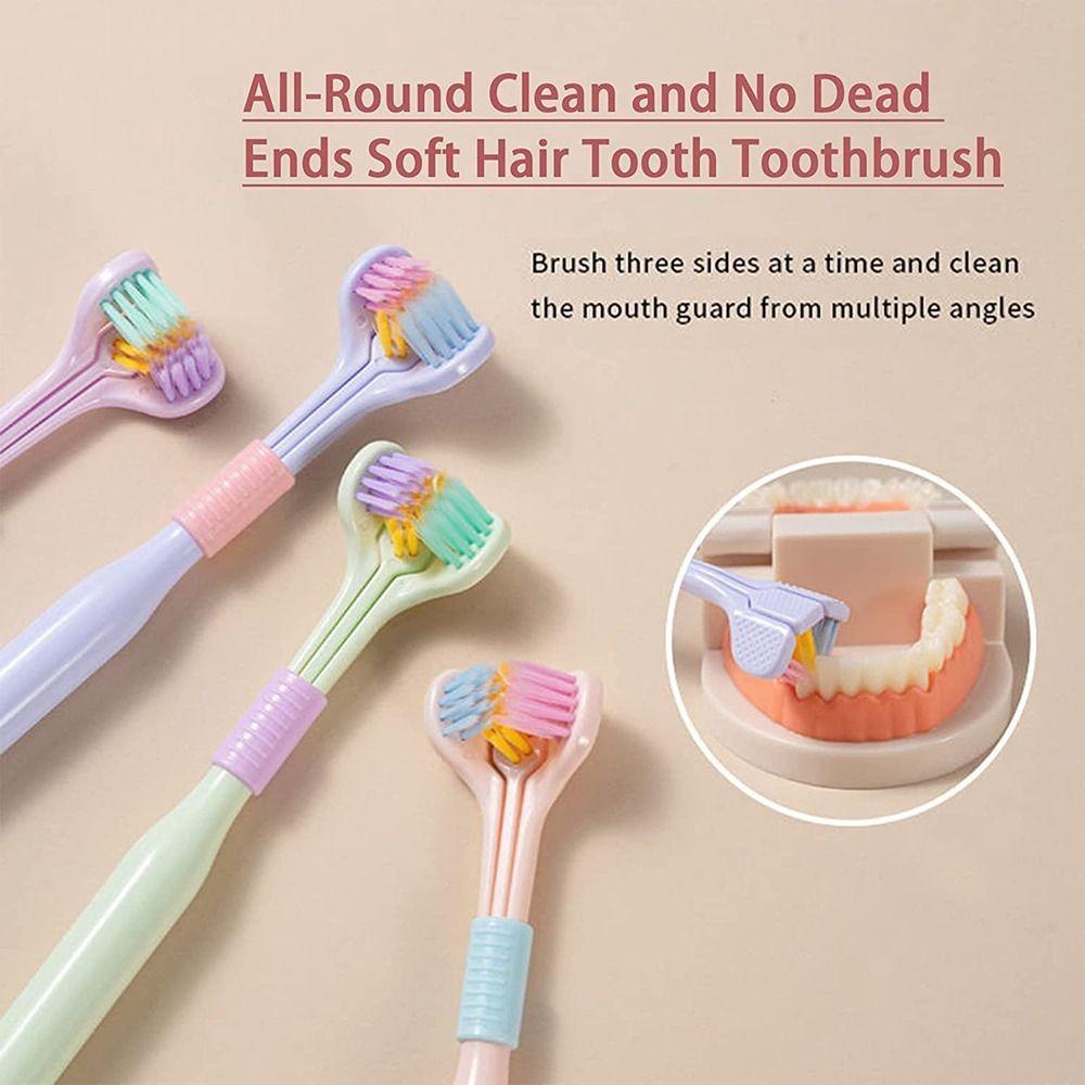 Зубная паста для ухода за зубным камнем Чистые зубы и десны Уход за полостью рта Дорожная зубная щетка Трехсторонняя зубная щетка