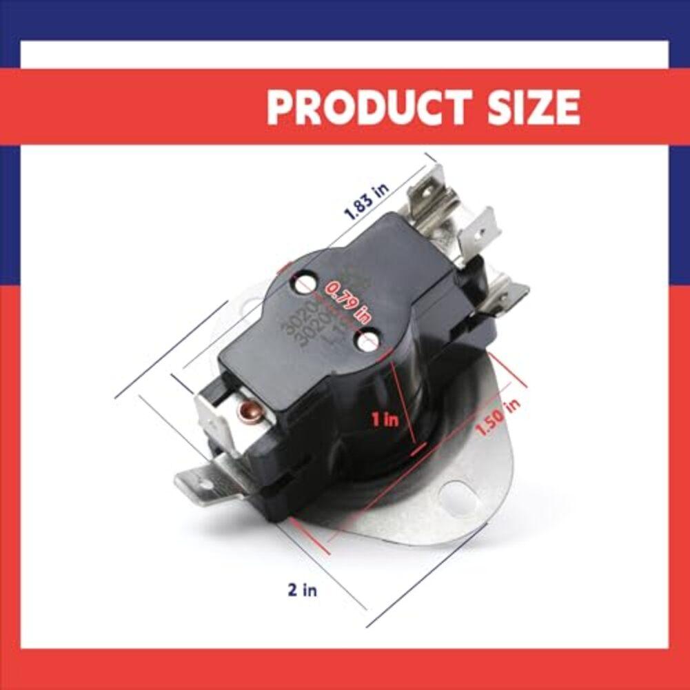 For Furnace Repair 250V Limit Control Switch Metal And Electronic Construction Standard Mounting Holes For B6BV-000K-B-10