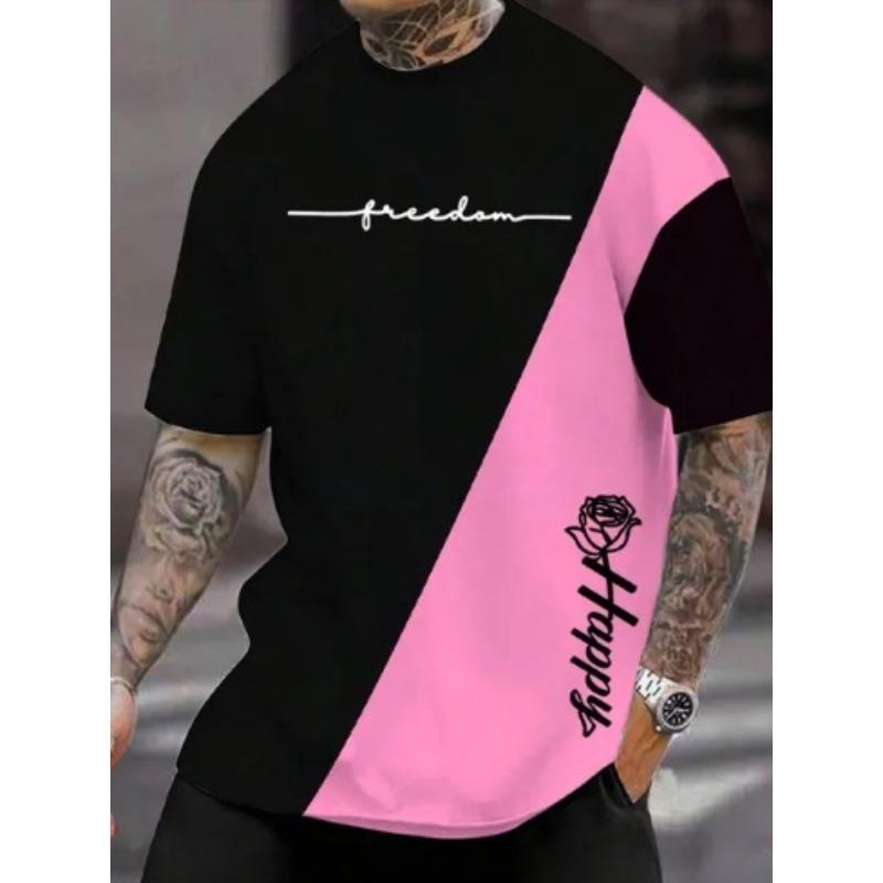 Летний круглый вырез с 3D-принтом, модные повседневные мужские футболки с коротким рукавом