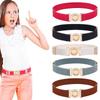 Stretch Kids Dress Decoration Elastic Belts Waist Belt Waistband Opposite Buckle