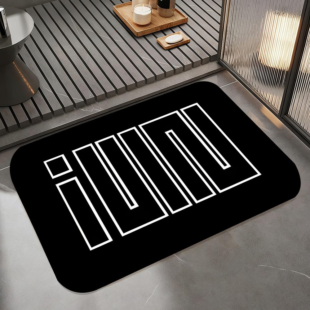 Music I-I-DLE Floor Mat Diatomite Bath Mat, Quick Dry Absorbent Non-Slip Door Mat