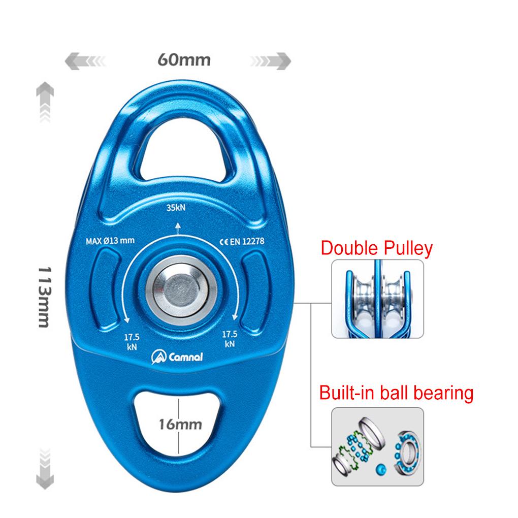 Ролик для скалолазания Профессиональный Высокоэффективный Альпинистский Аксессуар Практичный Прочный Инструмент для Перетаскивания Пещерный Подъемник для Подъема