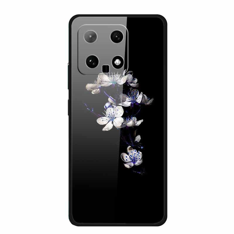 Чехол для телефона Xiaomi 14: Дизайн с разноцветными бабочками, Закаленное стекло, Креативный стиль, Хит продаж