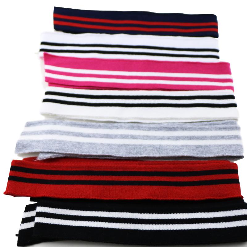 80CM Length Cotton Rib Fabric Knitted Colorful DIY Cloth Accessories Collar Cuffs Hem Bottom Collar