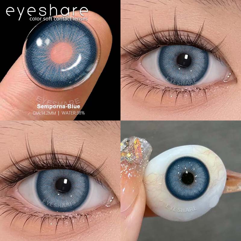 Eyeshare Colored Contact Lenses Blue Contact Lenses Red Fashion Lenses Green Eyeglass Lenses Brown Natural Eyeglass Lenses 1 Pair