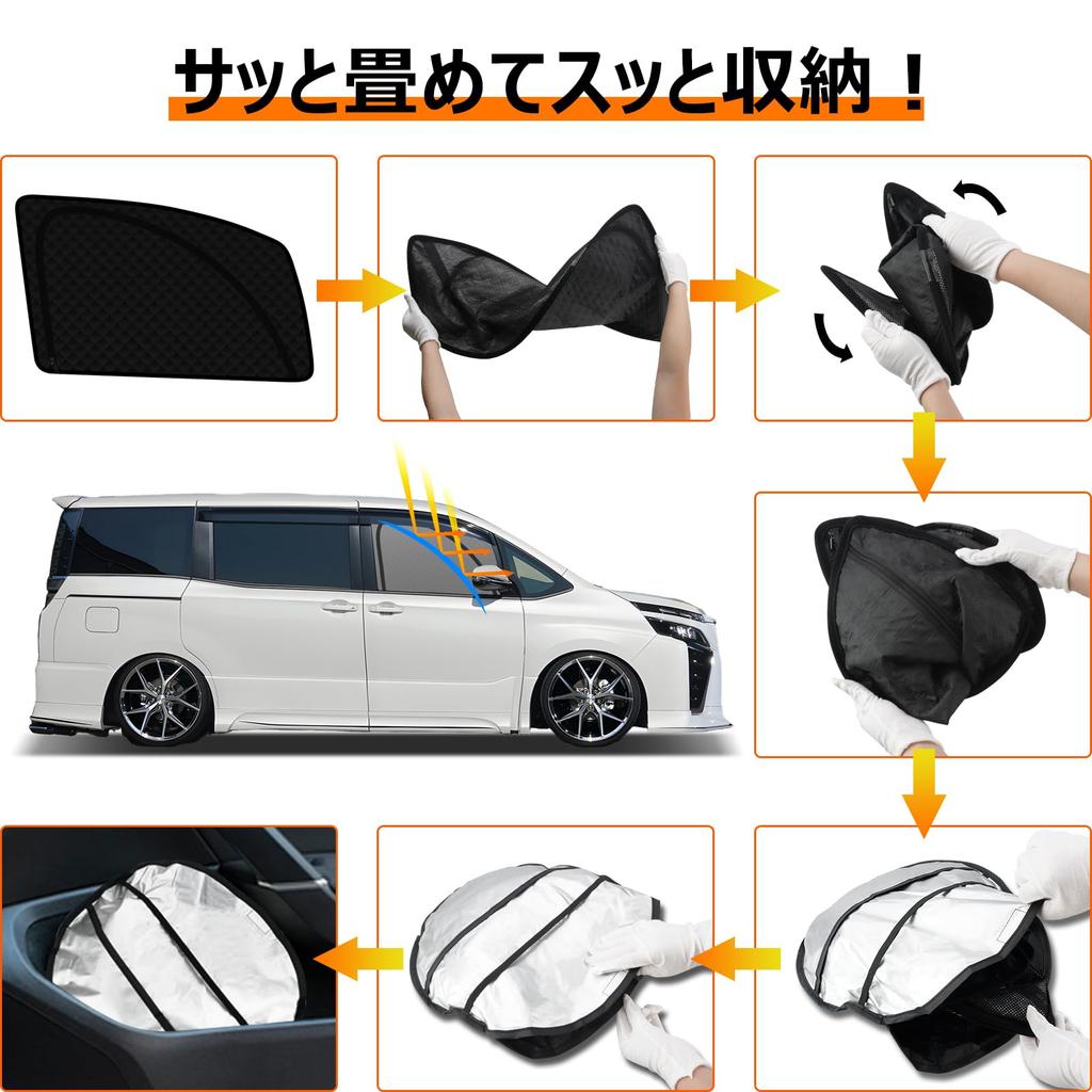 Сетчатая шторка-солнцезащита на руль для Toyota Voxy Noah 80-й серии. Легкая установка и магнитная. VOXY NOAH Октябрь 2014. Боковые шторки и 2