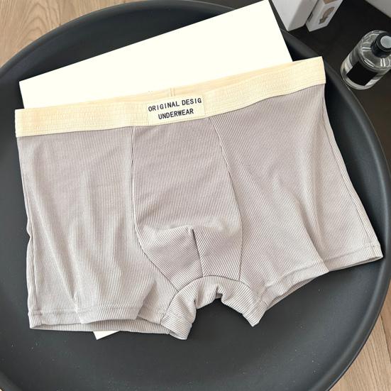 Мужское нижнее белье боксеры средней посадки, шорты с высокой эластичностью, трусы с принтом букв, U-образные, дышащее нижнее белье для повседневной носки