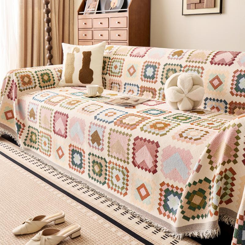 Богемская ткань для чехла на диван, всесезонное диванное полотенце, цельный полный чехол, новинка 2025 года для гостиной