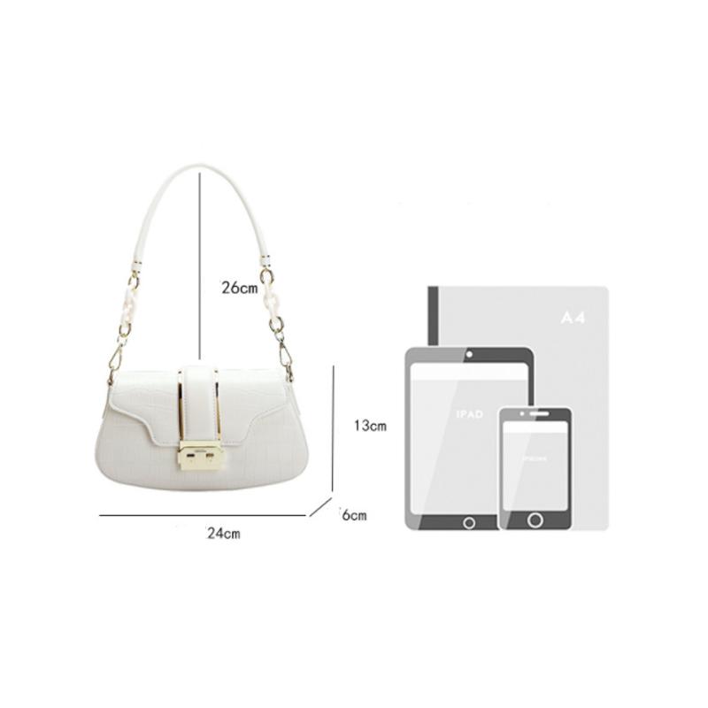 Fashion Crocodile-Print Women Shoulder Bags Simple Design Stylish Underarm Bag Newest Genuine Leather Tote Handbags Crossbody Bag