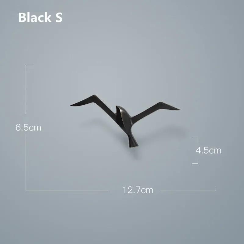 Luxury Pure Copper Seagull Statue Wall Hanging Metal Bird Sculpture Ornament Retro Office Cafe Wall Decoration Home Decor Gift