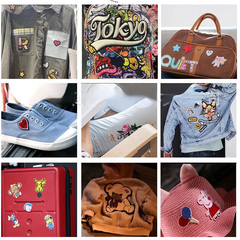 DIY Christmas Cartoon Embroidery Stickers Snowman Stickers Holiday Gift Baby Clothes Doll Stickers