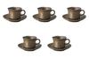 Set of 5 Gold Crystal Coffee Cups and Saucers X Cm Cups and Saucers Setomonohonpo [8.6 7.2 (190cc)]