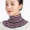 Scarf Women'S Pullover, Thermal Protection, Cervical Spine Neck Cover, Versatile Striped Fake Collar, Knitted Fashion Wool