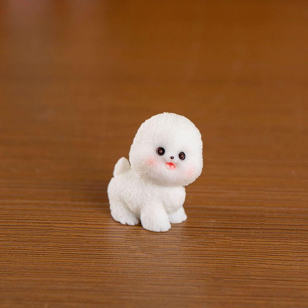 Mini Cute Puppy Statue Cartoon Cartoon Dog Gift Miniature Dog Figurine