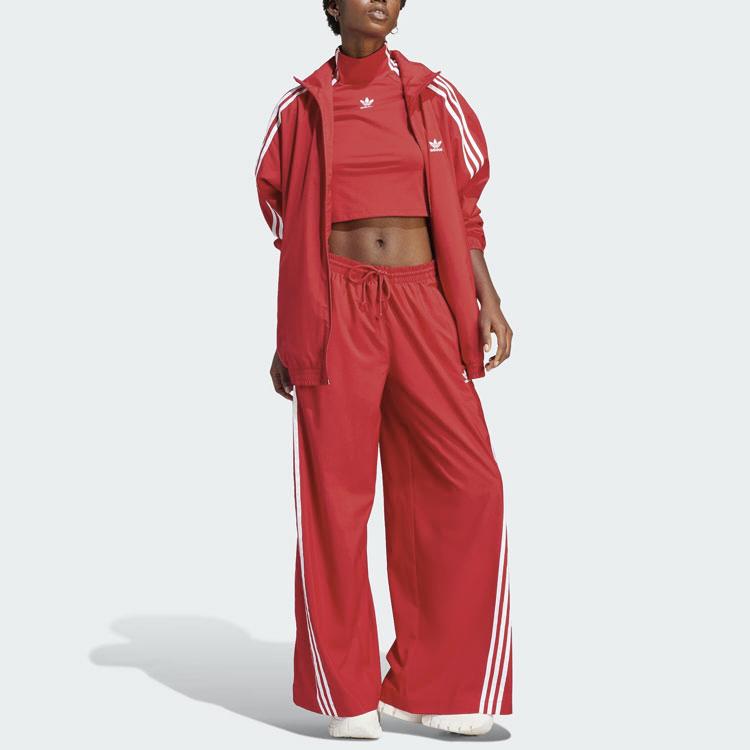 Adidas Originals Adilenium Oversized Track Jacket With Tri-Stripe Patchwork Women Tops Light-Crimson IV9336